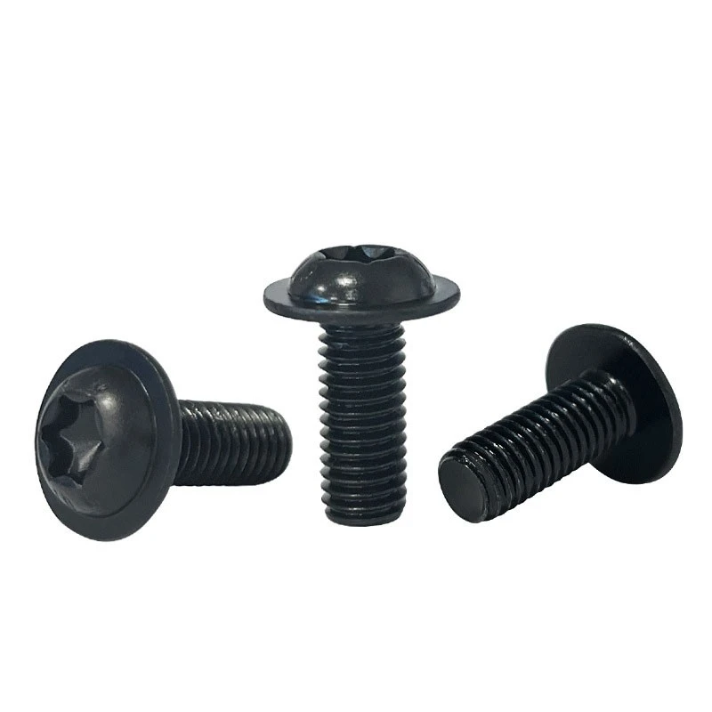 Black Button Flanged Head Torx Drive Screw